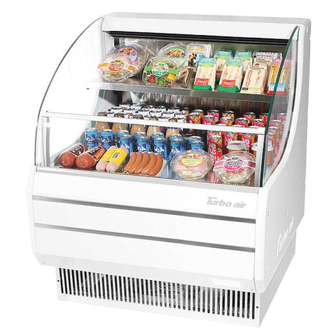 Turbo Air TOM-30LW(B)-N Low-Profile Horizontal Open Display Merchandiser, 5.1 cu. ft.