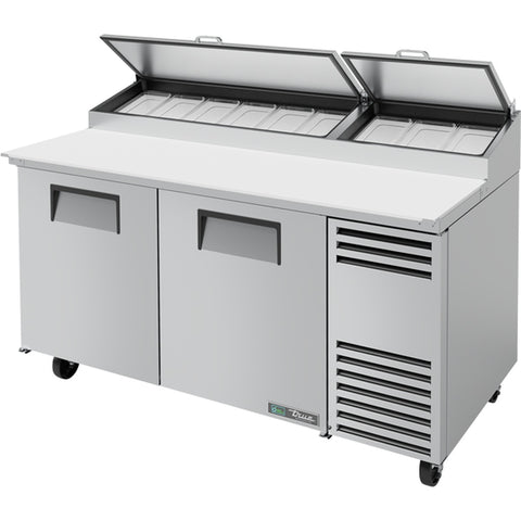 True Manufacturing TPP-AT-67-HC 67-Inch TPPAT Series Pizza Prep Table with Refrigerated Base, 115V