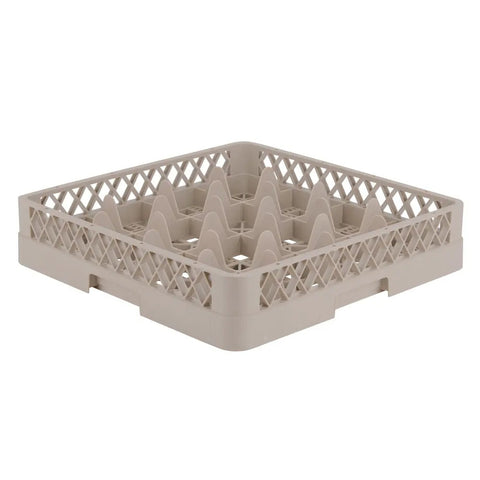 Vollrath TR8 Traex Full-Size 16-Compartment Open-Wall Glass Rack, Beige