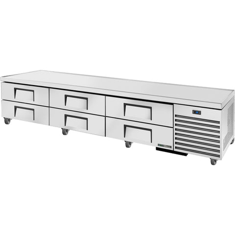 True Mfg. TRCB-110-HC 110-Inch Refrigerated Chef Base with 6 Drawers