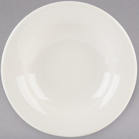 Tuxton China TRE-003 9 oz. American White/Eggshell Reno/Nevada Rim Soup Bowl