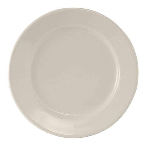 Tuxton China TRE-006 Reno 6-5/8" Round Wide Rim Eggshell Plate
