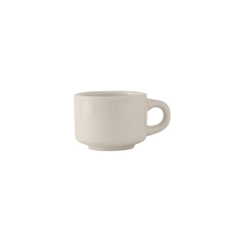 Tuxton China TRE-023 Reno/Nevada 7 oz. Eggshell Stackable China Cup