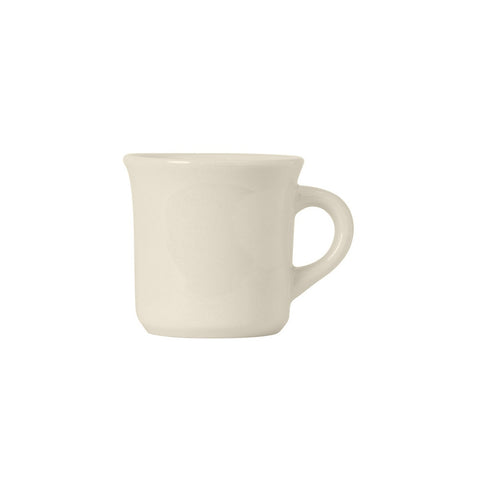 Tuxton China TRE-038 9 oz. American White/Eggshell Canton Mug