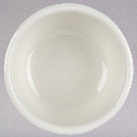 Tuxton China TRE-095 Jung Bowl 9-1/2 oz. American White/Eggshell Round Fully Vitrified Ceramic