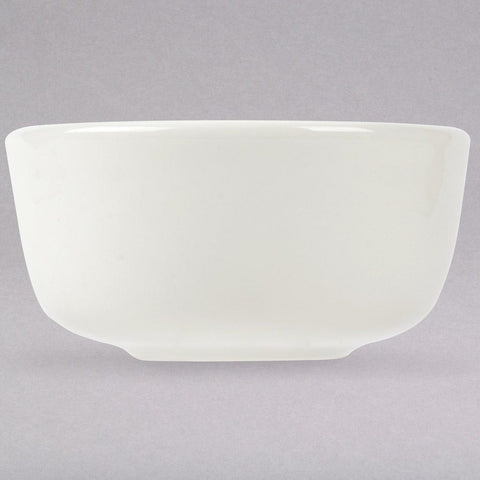 Tuxton China TRE-095 Jung Bowl 9-1/2 oz. American White/Eggshell Round Fully Vitrified Ceramic