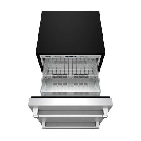 Thor Kitchen TRF24U 24-Inch Indoor/Outdoor Undercounter Double Drawer Refrigerator in Stainless Steel