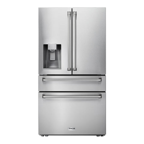 Thor Kitchen TRF3601FD 36-Inch Professional French Door Refrigerator with Ice and Water Dispenser