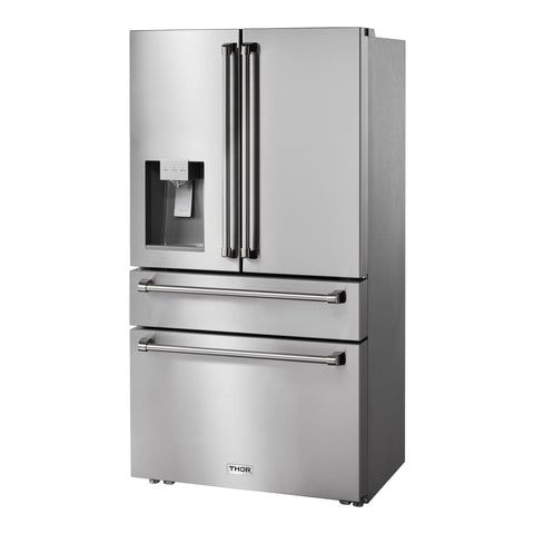 Thor Kitchen TRF3601FD 36-Inch Professional French Door Refrigerator with Ice and Water Dispenser