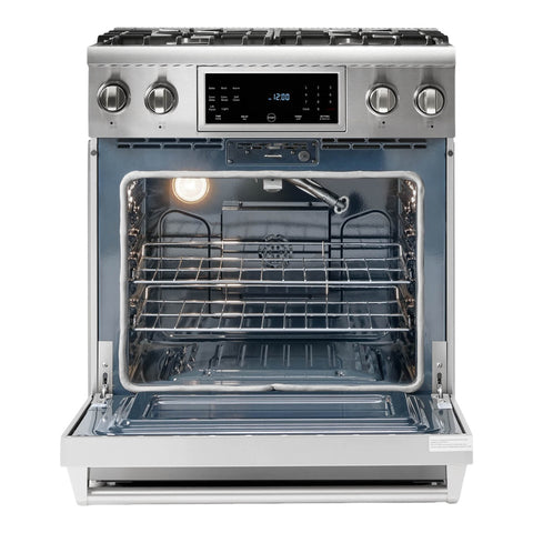 Thor Kitchen TRG3001 30-Inch Tilt Panel Professional Gas Range (NG/LP Convertible)