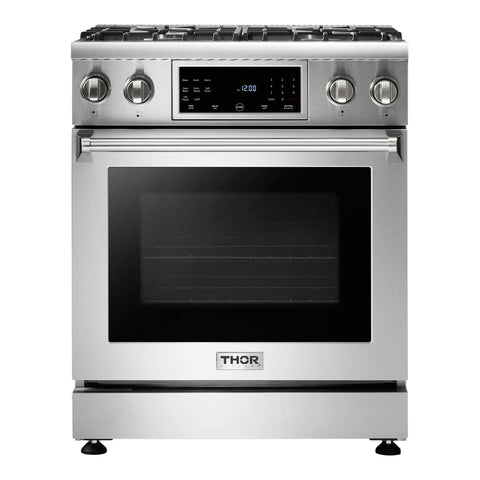 Thor Kitchen TRG3001 30-Inch Tilt Panel Professional Gas Range (NG/LP Convertible)