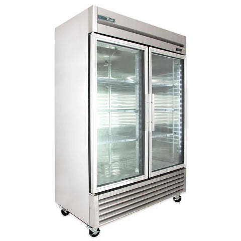 TS-49G-LD True 54" 2-Section Reach-In Refrigerator w/ Glass Doors