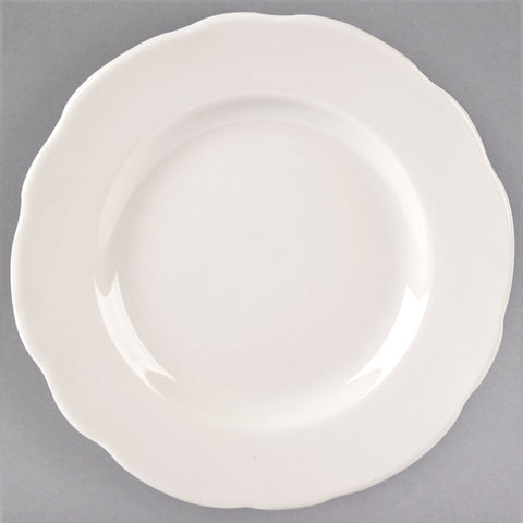 Tuxton China TSC-006 Shell 6-3/8" Eggshell Scalloped Edge China Plate