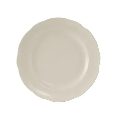 Tuxton China TSC-007 7-1/4" Round Scalloped Edge China Plate