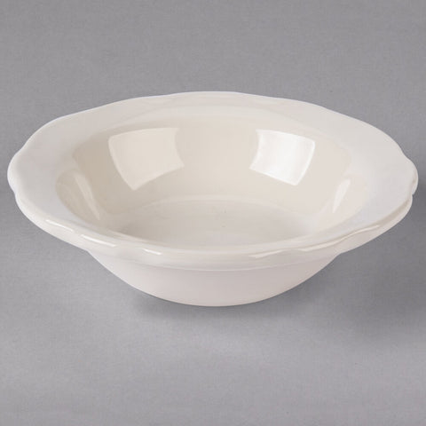 Tuxton China TSC-010 8 oz. Eggshell Scalloped Edge Grapefruit Bowl