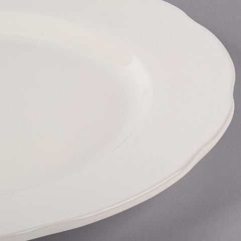 Tuxton China TSC-016 Shell 10-7/8" Eggshell Scalloped Edge China Plate