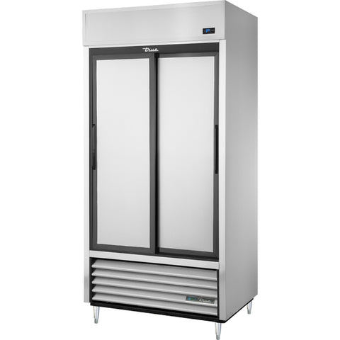 True Mfg. TSD-33-HC 2-Section Solid Sliding Door Reach-In Refrigerator