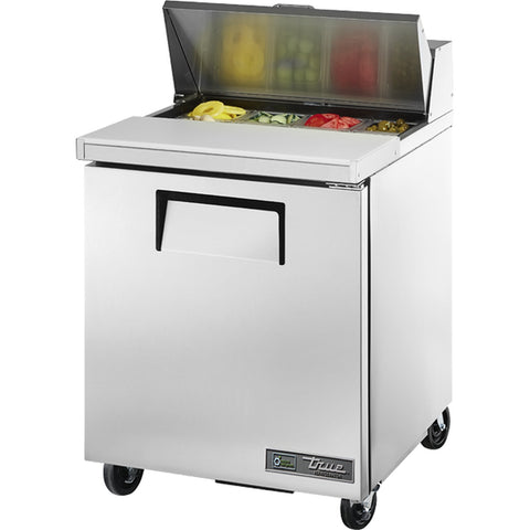 True Manufacturing TSSU-27-08-HC 27" Solid Door Sandwich/Salad Prep Table with Hydrocarbon Refrigerant