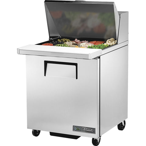 True Manufacturing TSSU-27-12M-C-HC 27" Mega-Top Solid Door Sandwich/Salad Prep Table with Hydrocarbon Refrigerant