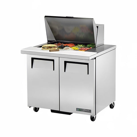 TSSU-36-12M-B-HC True 36" Mega Top 2-Door Refrigerated Sandwich/Salad Prep Table