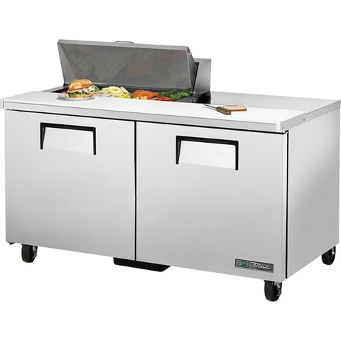 True Manufacturing TSSU-60-08-HC 60" Two-Door Refrigerated Sandwich/Salad Prep Table with Hydrocarbon Refrigerant