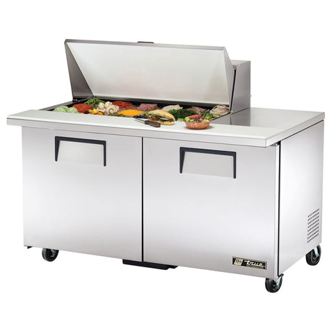 TSSU-60-18M-B-HC True (18) 1/6 Size (4"D) Poly Pans, Mega Top Sandwich/Salad Unit - Each