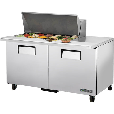 True Manufacturing TSSU-60-18M-B-HC 60" Mega-Top Solid Door Refrigerated Sandwich/Salad Prep Table