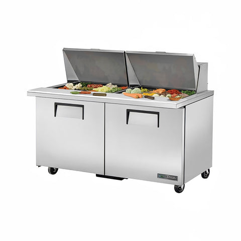 TSSU-60-24M-B-ST-HC True 60" Mega Top 2-Door Refrigerated Sanwich/Salad Prep Table