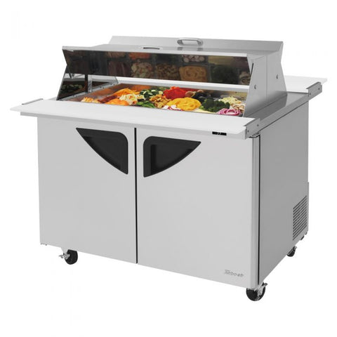 Turbo Air TST-48SD-18-N-DS 48" Super Deluxe Mega Top Dual-Sided Sandwich/Salad Prep Table