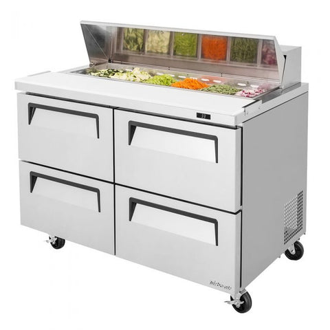 Turbo Air TST-48SD-D4-N 48" Super Deluxe Mega Top Sandwich/Salad Prep Table with 4 Drawers