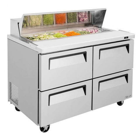 Turbo Air TST-48SD-D4-N 48" Super Deluxe Mega Top Sandwich/Salad Prep Table with 4 Drawers