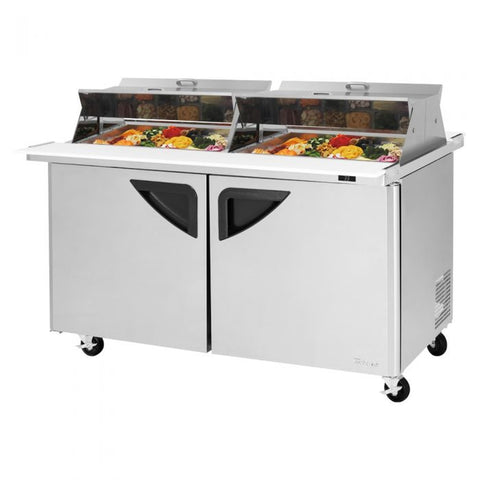 Turbo Air TST-60SD-24-N-DS 60-1/4" Super Deluxe Mega Top Dual Sided Sandwich/Salad Prep Table