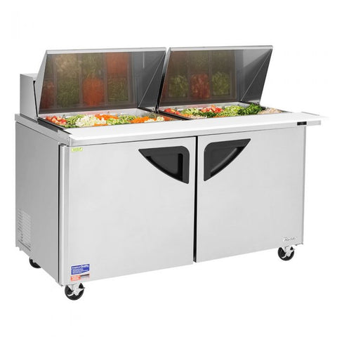 Turbo Air TST-60SD-24-N 60" 2-Door Super Deluxe Mega Top Refrigerated Sandwich/Salad Prep Table