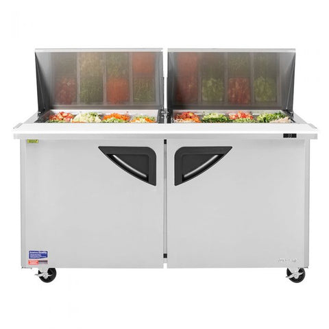 Turbo Air TST-60SD-24-N 60" 2-Door Super Deluxe Mega Top Refrigerated Sandwich/Salad Prep Table