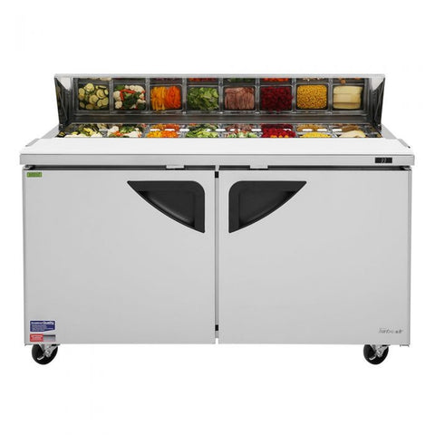 Turbo Air TST-60SD-N 60" Super Deluxe 2-Door Refrigerated Sandwich/Salad Prep Table