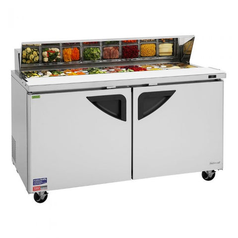 Turbo Air TST-60SD-N 60" Super Deluxe 2-Door Refrigerated Sandwich/Salad Prep Table
