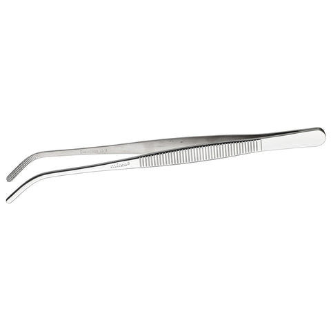 Winco TTG-8C 8" Curved Stainless Steel Tweezer Plating Tongs