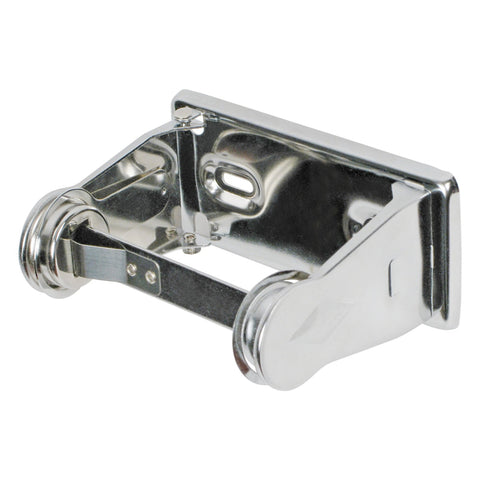 Winco TTH-1 Single Roll Toilet Tissue Holder, Chrome-Plated Steel