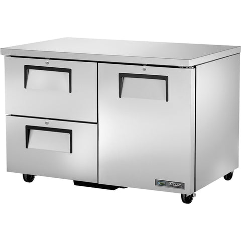 True Manufacturing TUC-48D-2-HC 48 3/8" Undercounter Refrigerator with One Door and Two Drawers