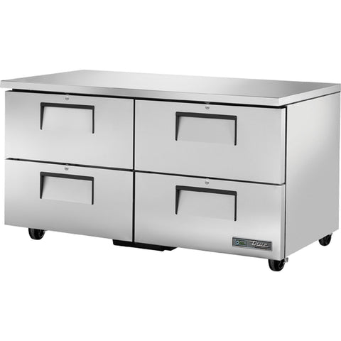True Manufacturing TUC-60D-4-HC 60" Two-Section Undercounter Refrigerator with 4 Drawers