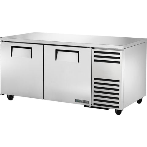 True Manufacturing TUC-67-HC 67 1/4" 2-Door Undercounter Refrigerator with Hydrocarbon Refrigerant