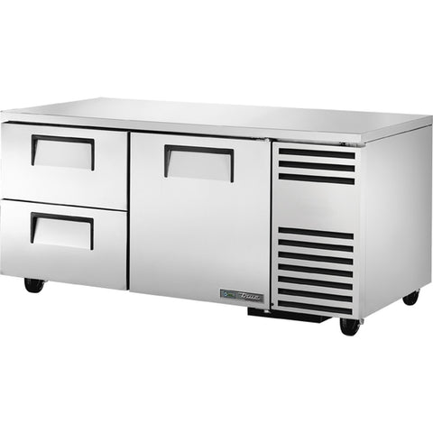 True Manufacturing TUC-67D-2-HC 67 1/4" Undercounter Refrigerator with 1 Door and 2 Drawers