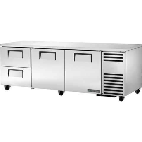 True Manufacturing TUC-93D-2-HC 93 1/4" Undercounter Refrigerator with Two Doors and Two Drawers