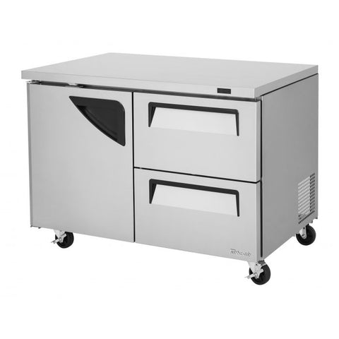 Turbo Air TUF-48SD-D2-N 48" Super Deluxe Two-Section Undercounter Freezer with 1 Door and 2 Drawers