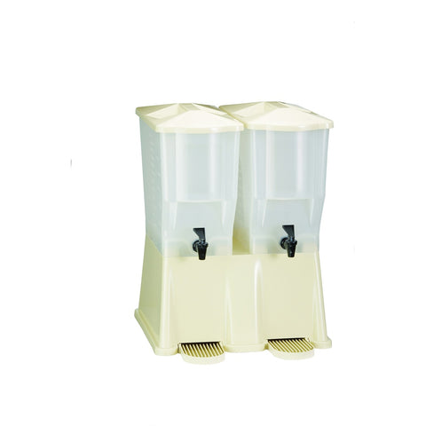 TableCraft TW33DP (2) 3 Gallon Slimline Double Beverage Dispenser, Almond