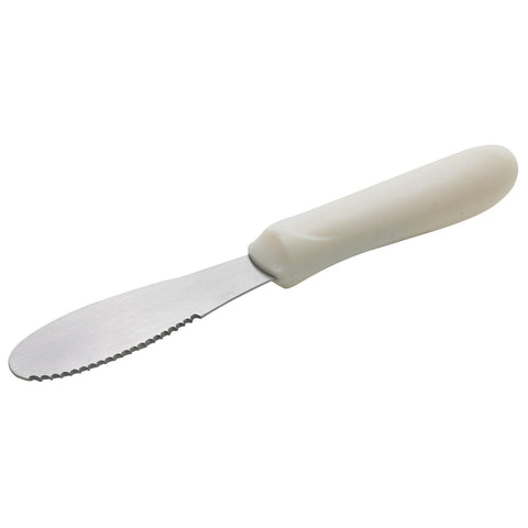 Winco TWP-31 Sandwich Spreader with White Polypropylene Handle, 3-5/8" x 1-1/4" Blade