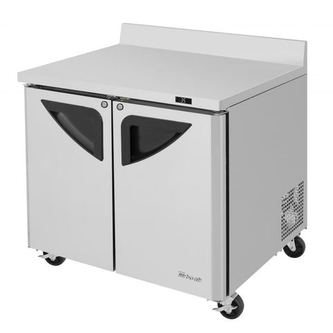 Turbo Air TWR-36SD-N6 Two-Section Super Deluxe Solid Door Worktop Refrigerator