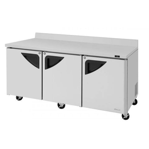 Turbo Air TWR-72SD-N Super Deluxe 72" Three-Section Worktop Refrigerator