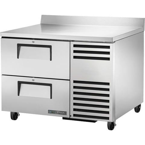 True Manufacturing TWT-44D-2-HC 44 1/2" Worktop Refrigerator with Two Drawers and Backsplash