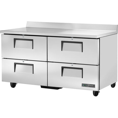 True Manufacturing TWT-60D-4-HC 60" 4-Drawer Worktop Refrigerator